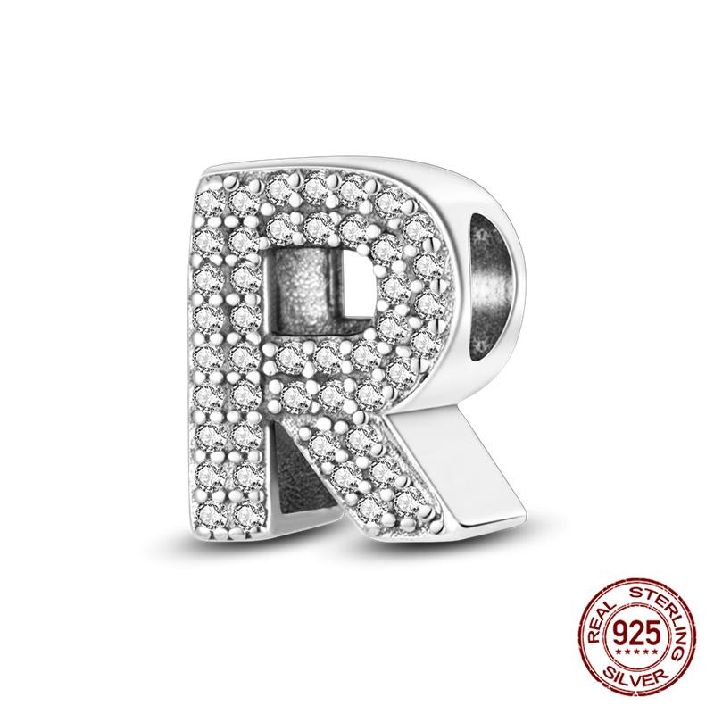 Original Beads 100% 925 Silver 26 Letters A-Z Charms Fit Original Bracelets & 3mm DIY Jewelry Making Women Gifts
