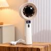 Handheld Fan, with Portable Hook Powerful Fan, Intelligent Digital Display And Speed Adjustment Design, Fan for Travel And Desktop