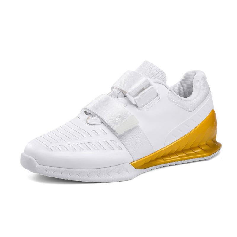 

2025 New Black Gloden Color Weight Lifting Boots Men Women Stable Hard Pull Shoes Size 39-46 Hook Loop Gym Squatting Sneakers 46