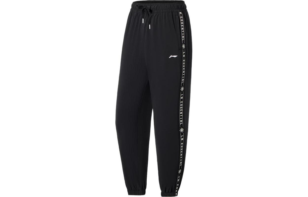 Спортивные брюки Li Ning из трикотажа для женщин, черные, AYKS356-1 M