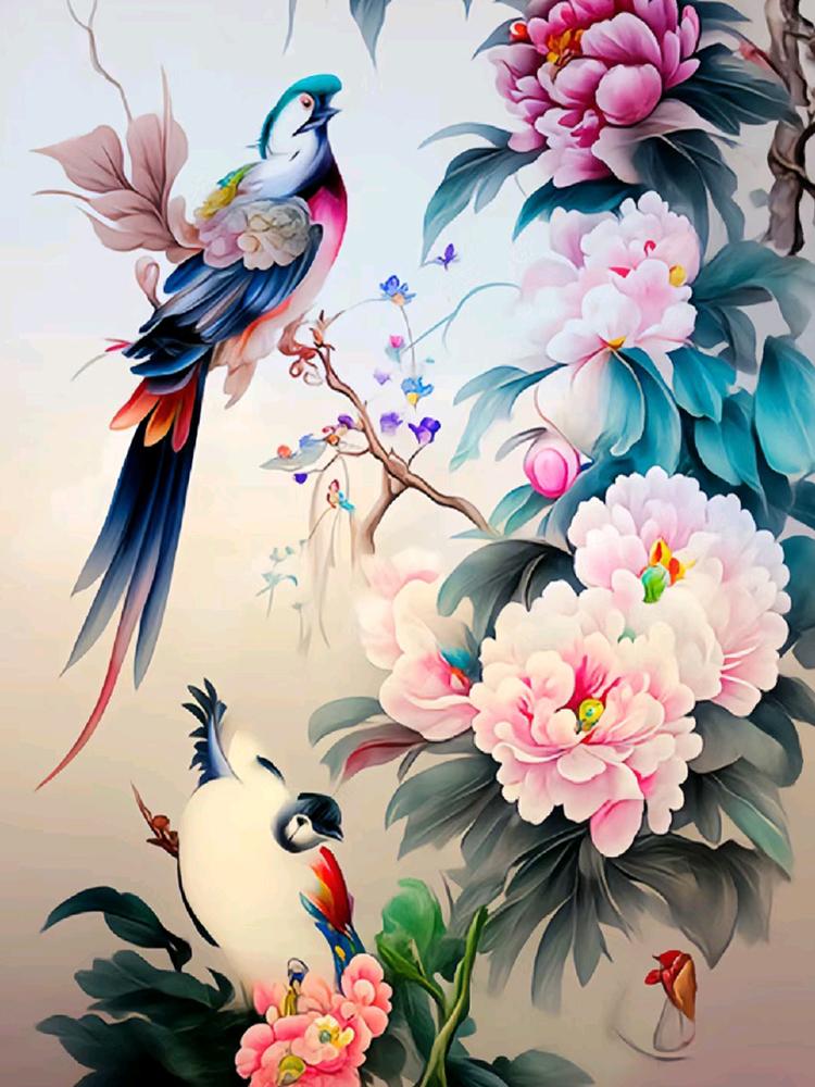 Full Square/Round Drill Diamond 5D DIY Diamond Painting Flower Bird Animal Embroidery Mosaic Cross Stitch Kit Home Decor Gift