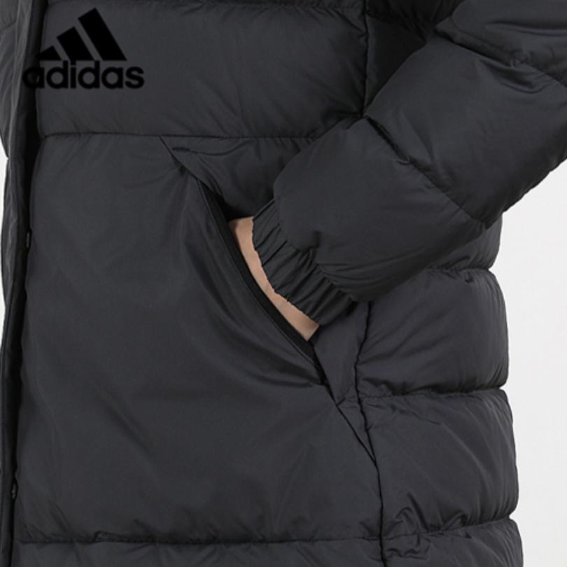Adidas Casual Hooded Long Sleeve Down Jacket Women Jacket Black GE9980