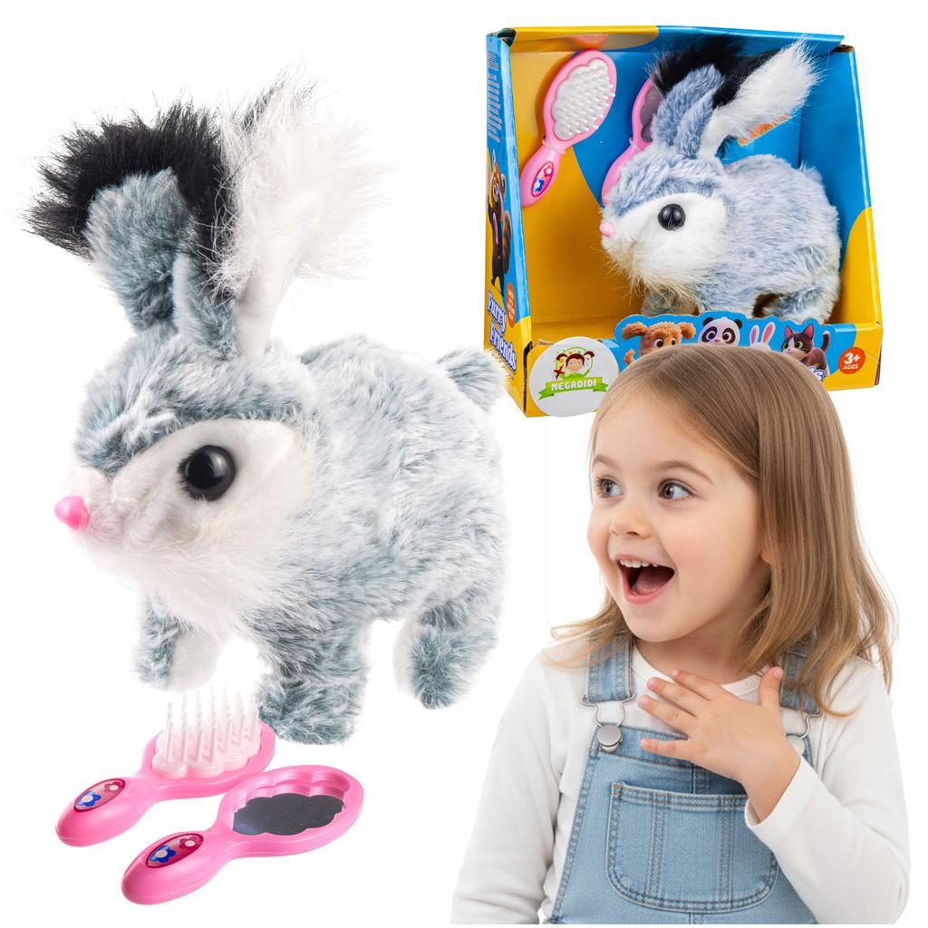 INTERACTIVE Plush RABBIT Jumps, RUNS, Moves Its EARS, Soft Toy