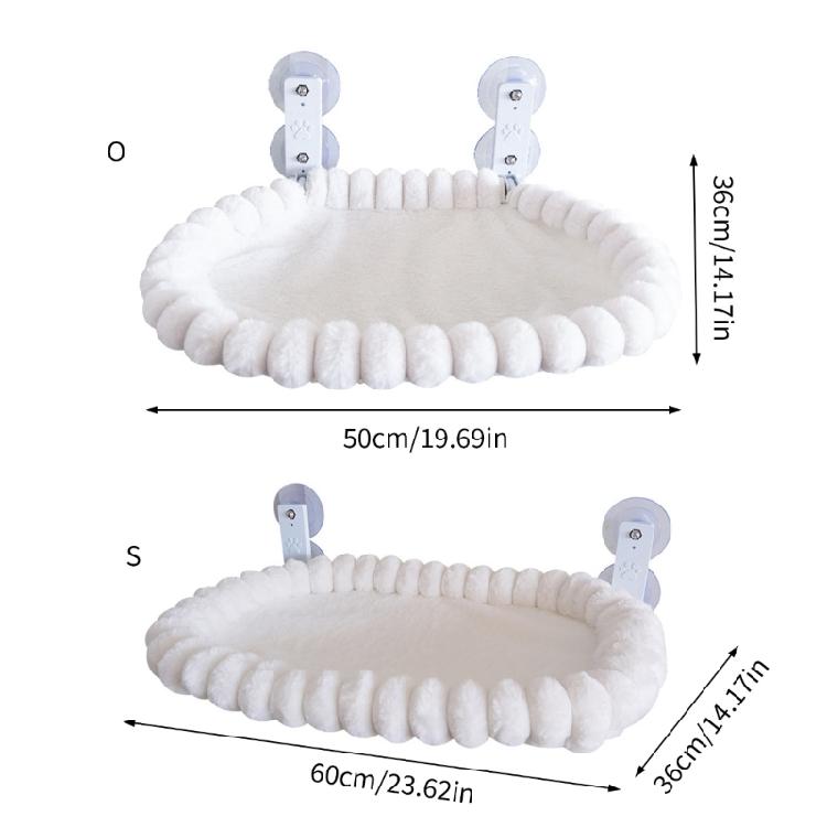 Warm Comfort Cats Bed Suction Cup Hanging Design Removable Washable Cover Sturdy Frame for Indoor Use
