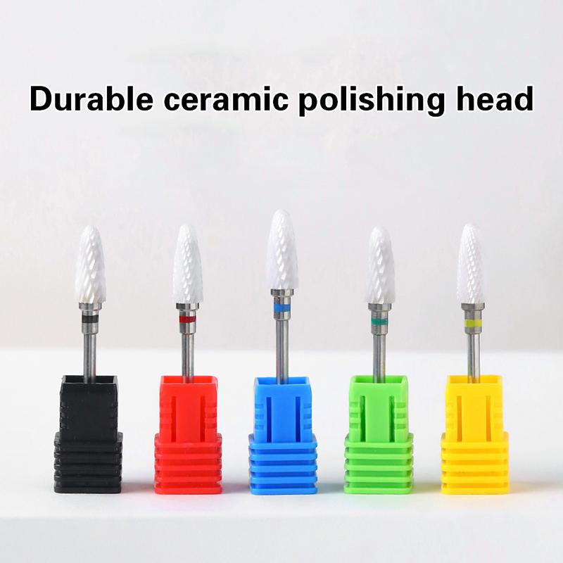Ceramic Milling Cutter Nail Drill Bit Electric Manicure Pedicure Mill Bits Machine Files Nail Art Tools Equipment