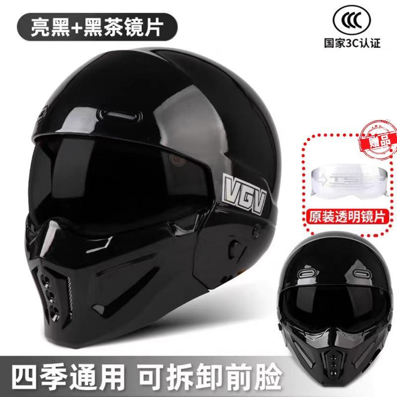 Full Face Motorcycle Helmet DOT Approved ABS Shell Adult Unisex All Season Ride Protection With Bluetooth Slot