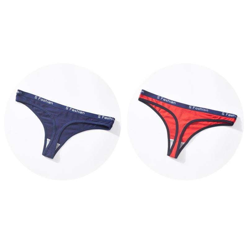 

Женские сексуальные стринги из хлопка, нижнее белье для женщин, спортивные хлопковые трусы, комплект женских трусов с Т-образным вырезом, 2 шт./лот XL