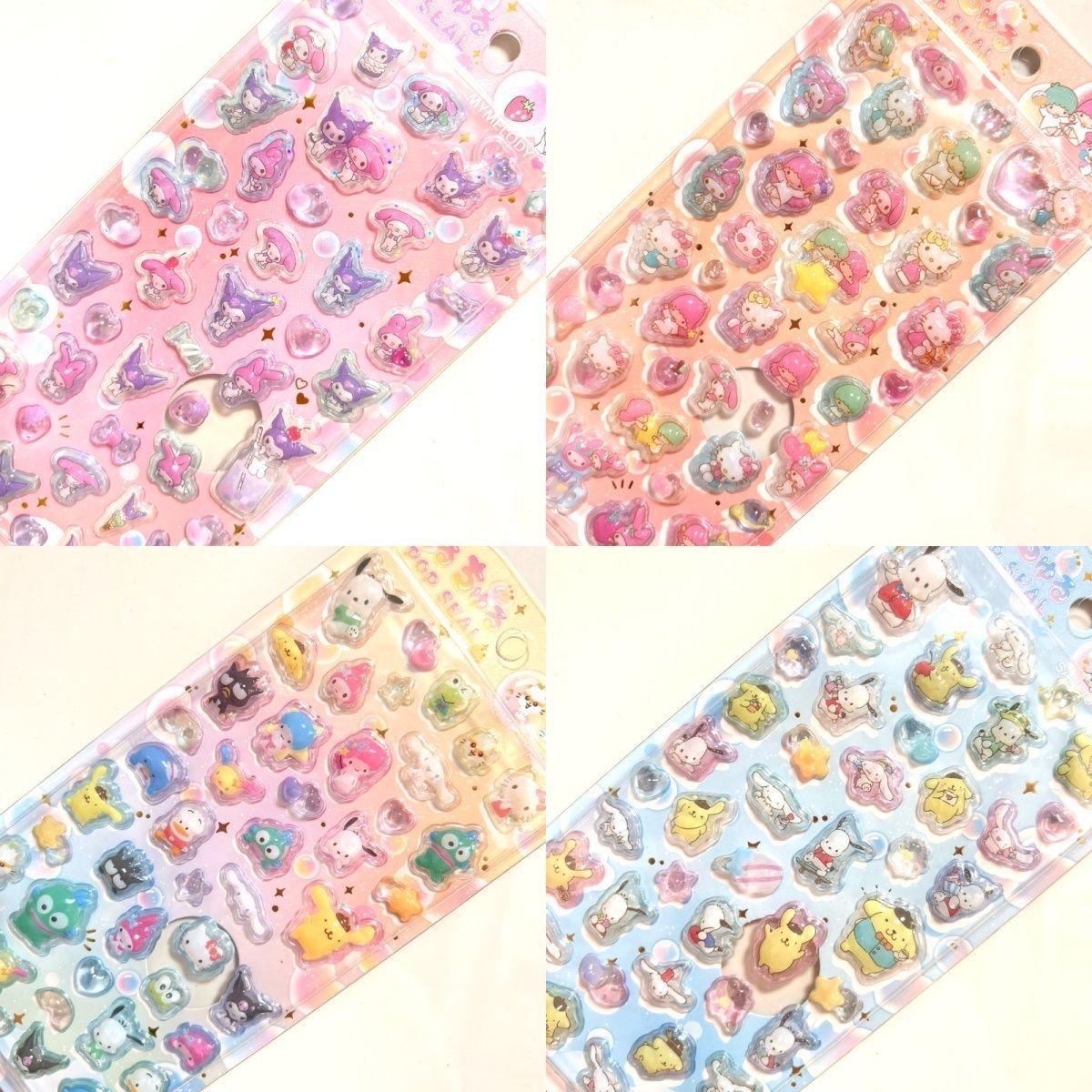

1/4Pcs 3D Solid Relief Stickers Cute Kuromi Pompompurin Stickers For Kids Phone Case Diy Decoration Crafts (As shown-5804)-