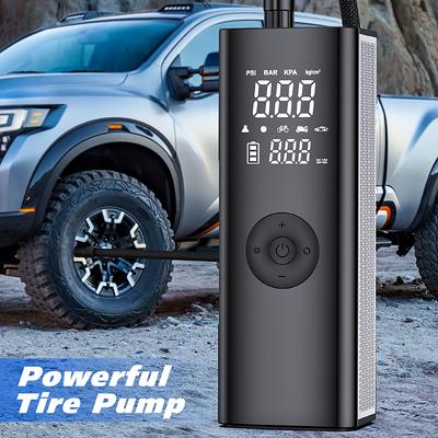 Přenosná vzduchová pumpa do auta Bezdrátový vzduchový kompresor Snímač pro motocykly Digitální 7600 MAh Pumpa na pneumatiky s ultra vysokým výkonem a svítilnou Power Bank