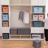 Folding Storage Ottoman Foldable Small Ottoman Foot Rest 11.81x11.81x11.81inch Comfortable Seat Square Footstool for Living Room