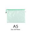 A4 Waterproof Mesh Zipper File Bag - Transparent, PVC, Handheld, Office & Student Stationery.