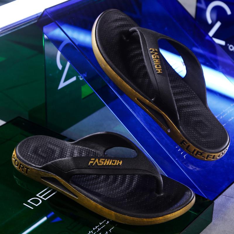 Men's Flip Flops, Durable for Summer Outings, Comfortable for Home Use, Non Slip, Fashionable and Trendy Men's Beach Shoes