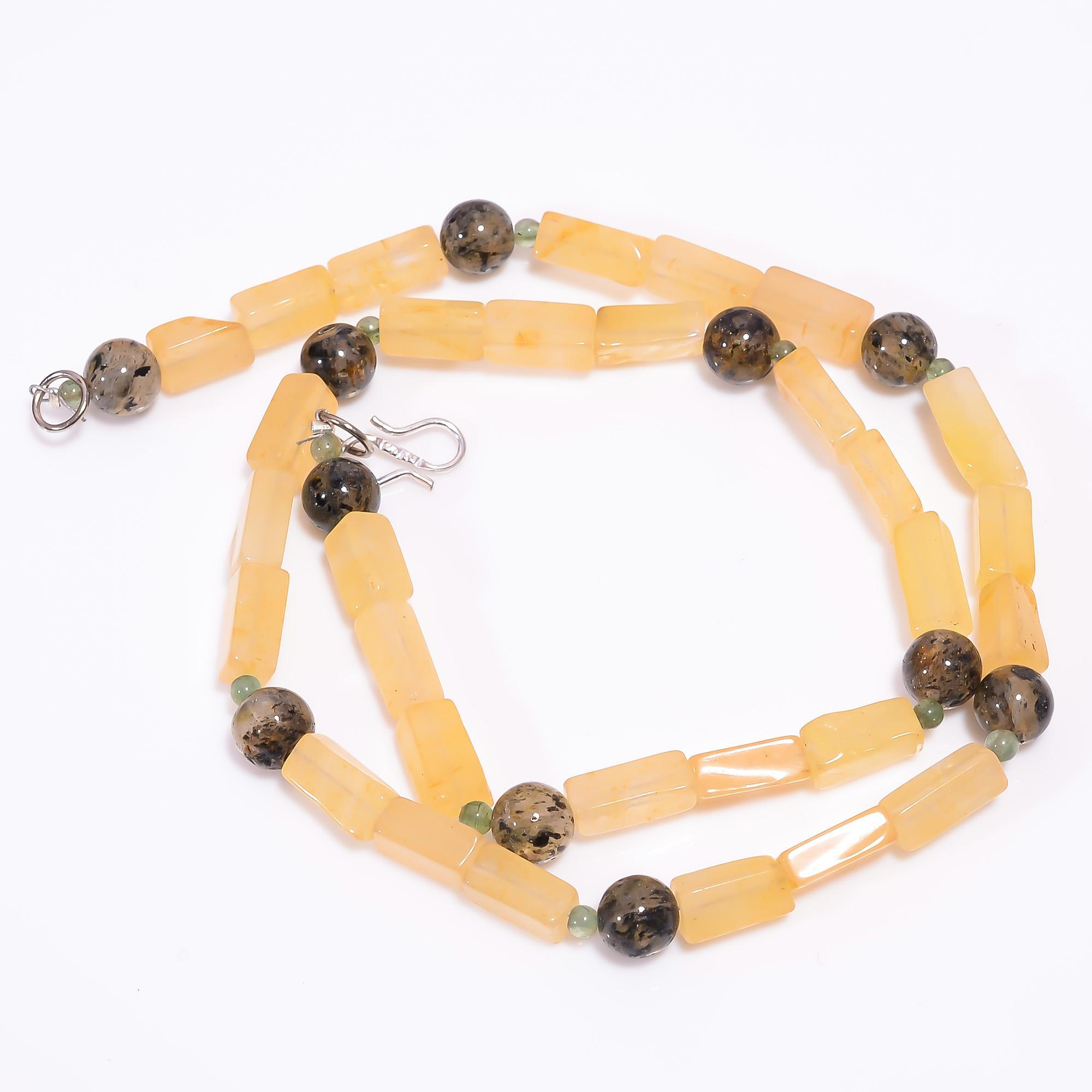 

Natural Dot Quartz Aventurine Gemstone Beads Necklace 3-12 mm 18 UB-8144 UB-8144