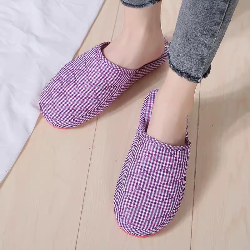Non-Slip Foam Sole Cotton Slippers for Men & Women - Warm, Silent, and Ideal for Home or Guest Use In Spring, Autumn, and Winter