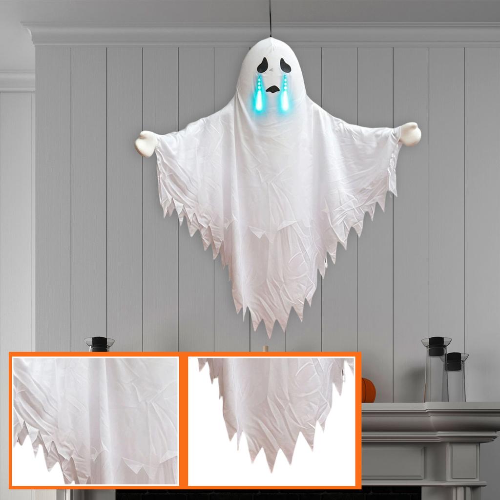 Halloween Glowing Hanging Decoration Sound-Activated Talking Prop for Indoor Outdoor Use