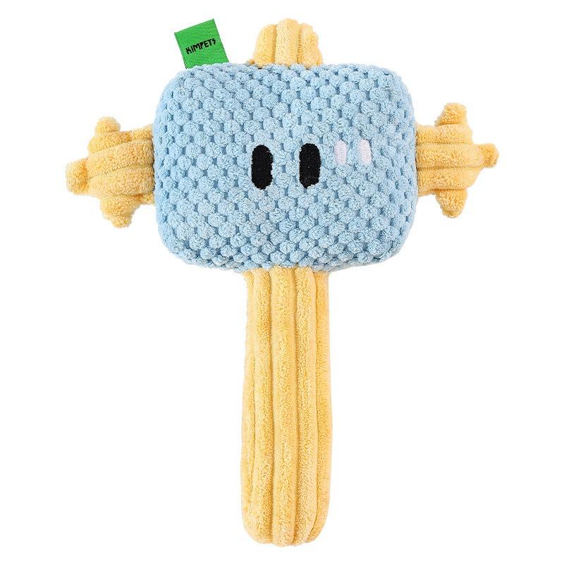 Dog Toy Mouse-catching Hammer Toy Chewing Toy with Sound Interaction and Durability for Dogs, Pet Plush Toy