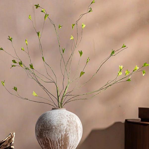 Vaso in Ceramica Stile Wabi-Sabi per Fiori Secchi in Soggiorno