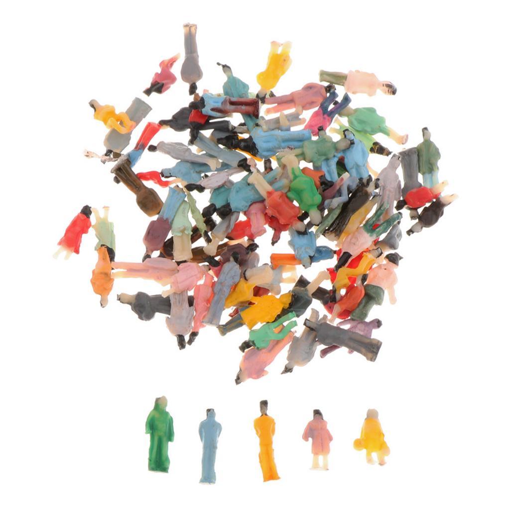 200Pcs Mixed Tiny People Figure Train LAYOUT Standard 1:200 Scale