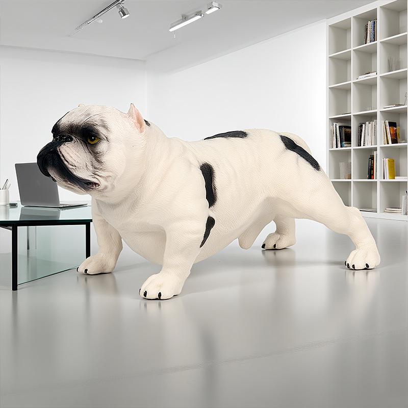 Realistic Large-Size Heart Dog Model: Golden Retriever, Bulldog, Pit Bull for Home or Car Decoration