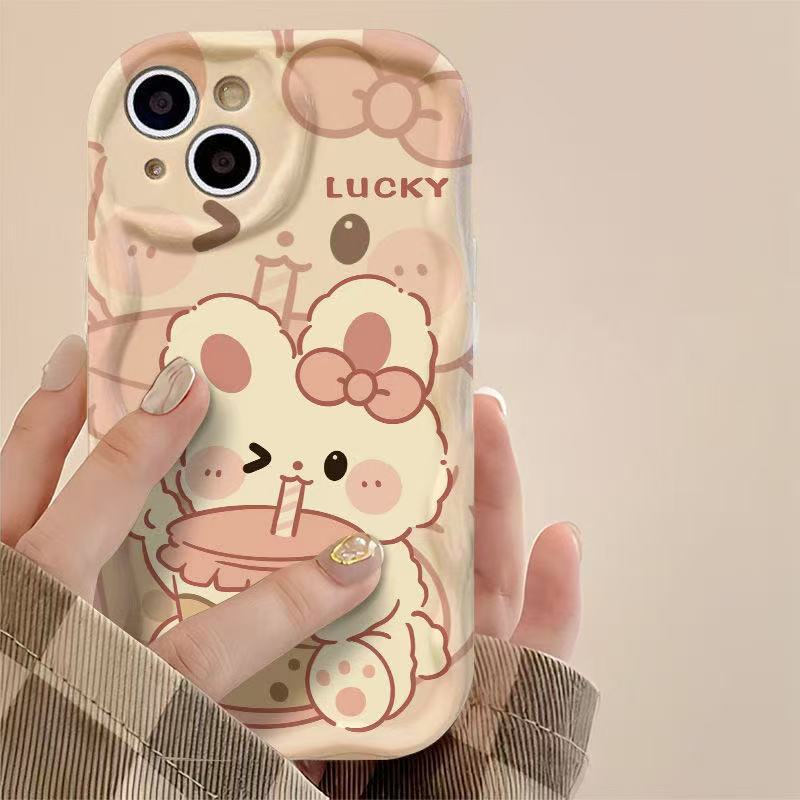 Cute Rabbit Is Suitable for Iphone16pro Mobile Phone Case Apple 15pro/14 Cartoon 13promax New 12x