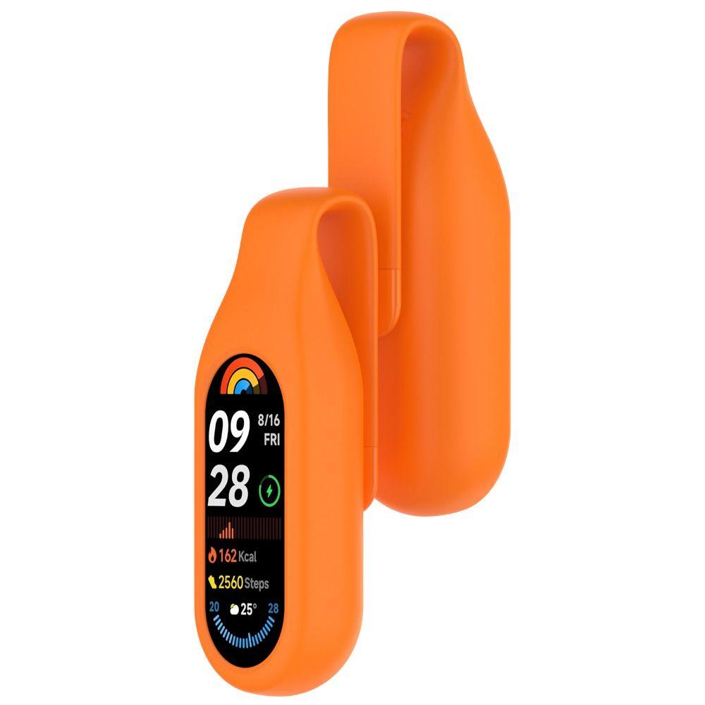 Steel Clip Silicone Case Replacement Anti-Scratch Buckle Holder Anti-lost Watch Clip Protector for Xiaomi Band 10 9 8