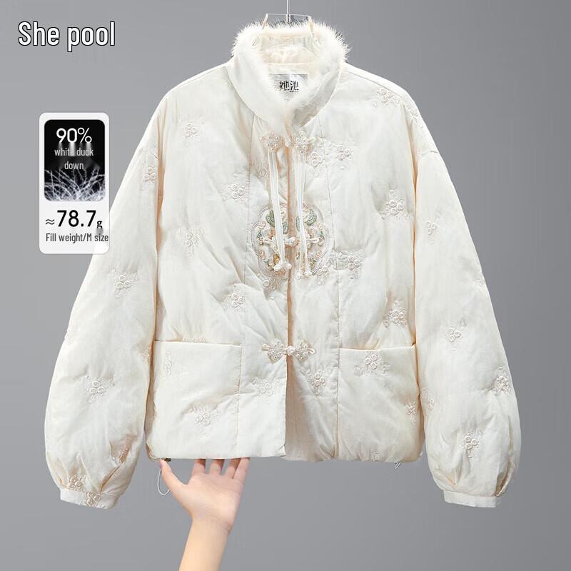 

Ta Chi New Chinese Style Embroidered Down Jacket for Women L