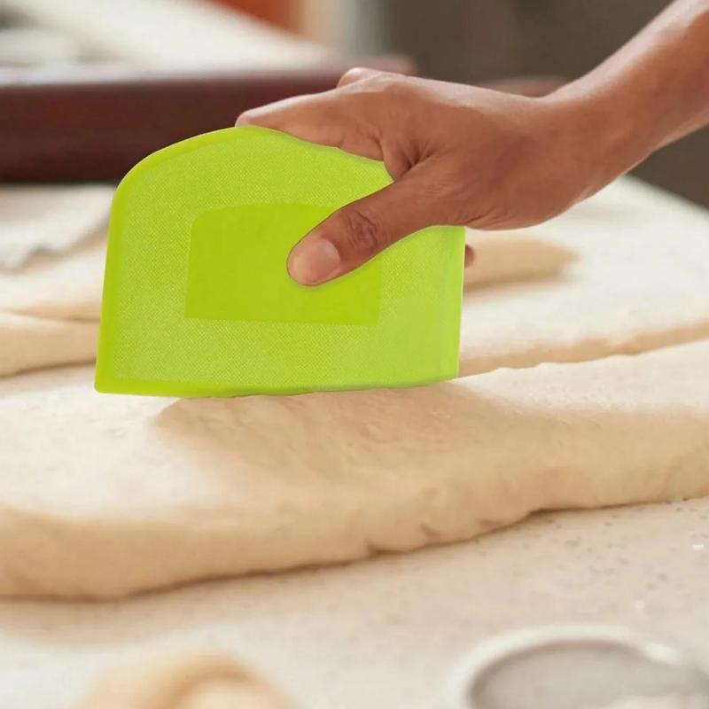 2 Stück Teigschaber Schüssel Lebensmittelechter Kunststoff Teigschneider Flexibler Bank Mehrzweck Lebensmittel Schaber für Brotteig