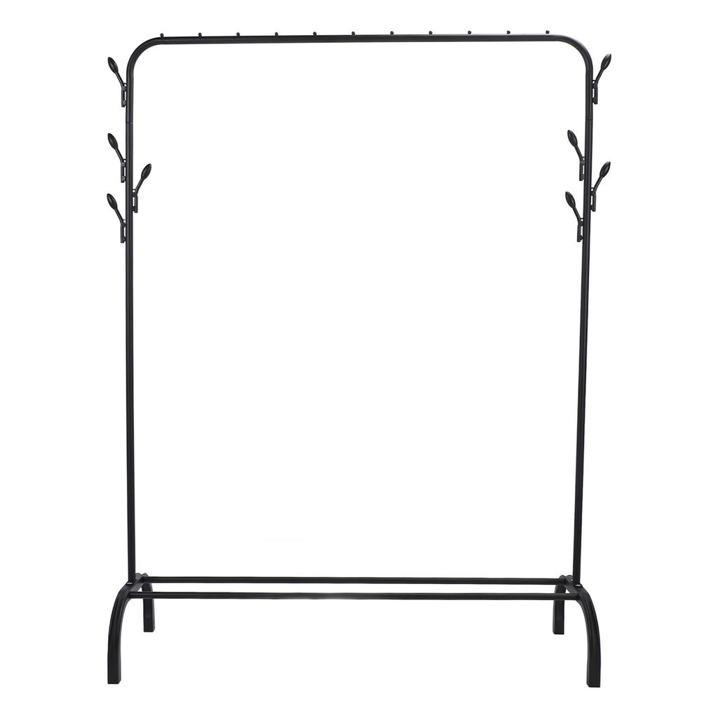 Floor Clothing Rack with Side Hooks Multifunctional High Load Capability Garment Rack for Dry