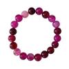 Bracciale da donna con perline in finta agata, catena rotonda, gioielli per amici