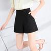 Suit Shorts Women High Waist A-line Shorts Spring Summer Casual Loose Wide Leg Chiffon Shorts Lady Black White