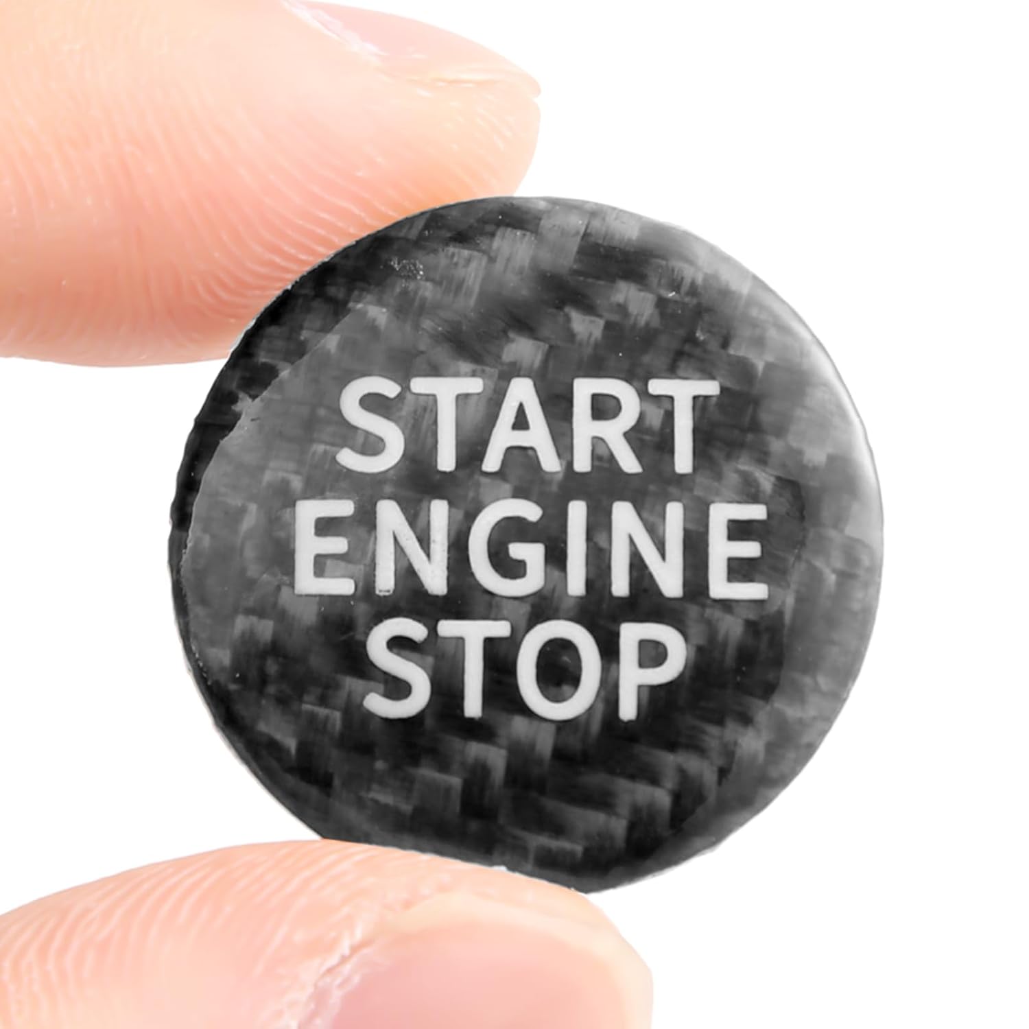 

Engine Start Stop Push Button Cover Trim Carbon Fiber Compatible with BMW 3 8 Series X5 X7 G20 G28 G05 G07 G14 G15 G16,Black чёрный