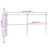 Replacement Headboard Smoked Oak 180 cm Wood Based Material and Steel