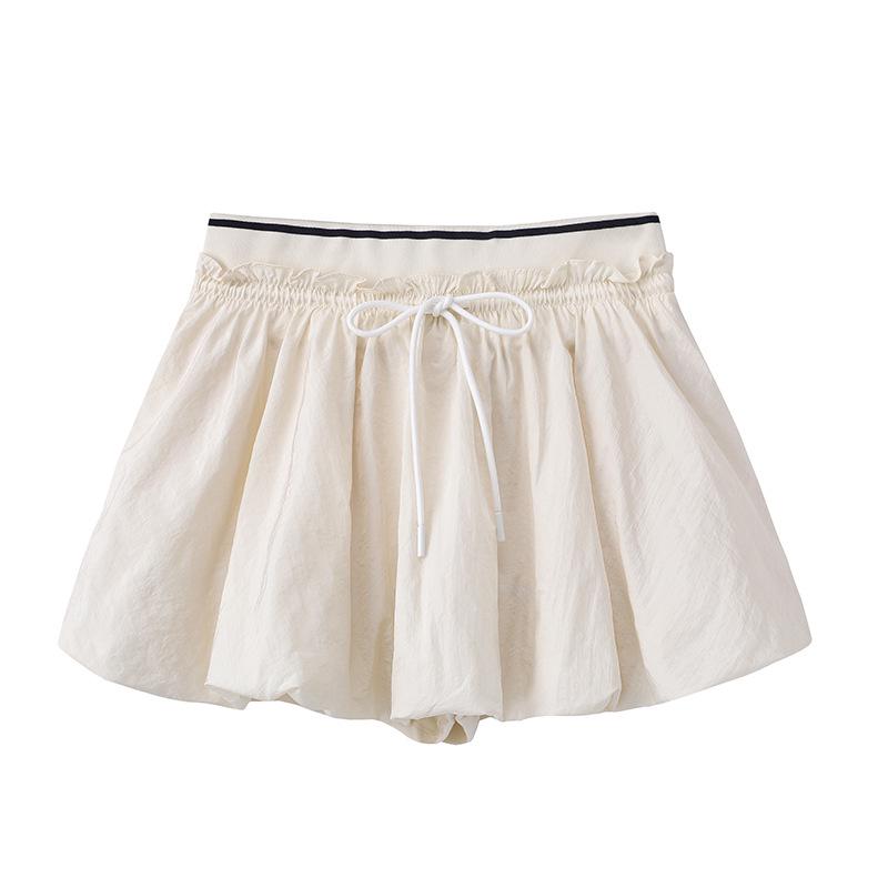 

Spring 2025: Women s Color Block Ruffle Trim Tulip Skirt Large слоновая кость