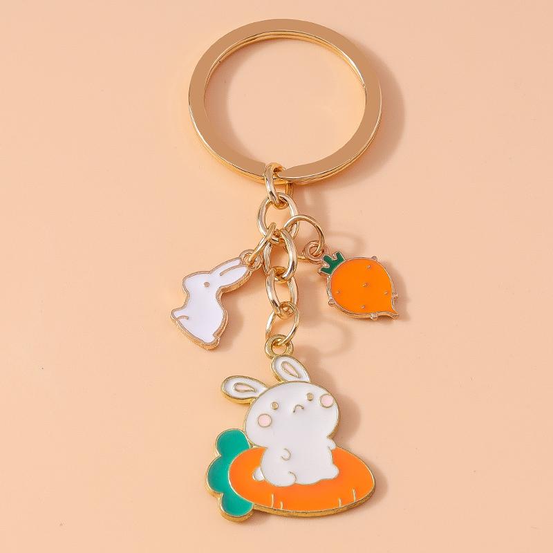 Cartoon Animal Dog Keychain Enamel Love Heart Charms Keyrings for Car Key Souvenir Gifts for Women Men Handbag Key Chains