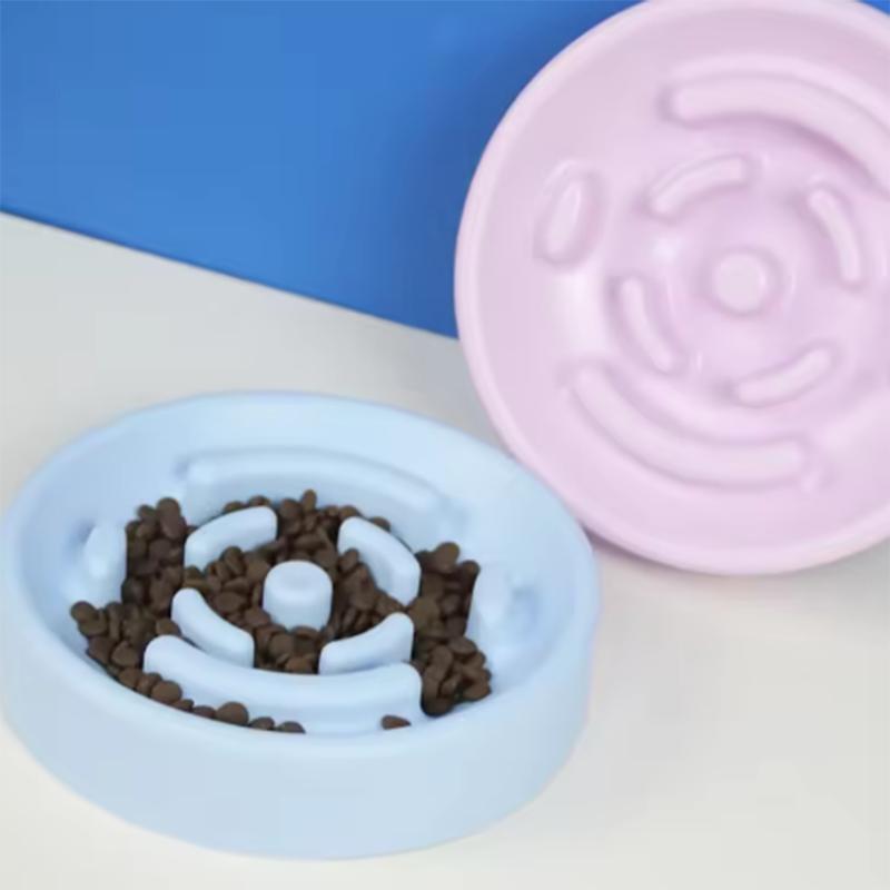 Slow Feeder Plastic Pet Bowl Anti-choking cat Puzzle Food Bowl Pet Slow Feeding Basin For Anxiety Relief