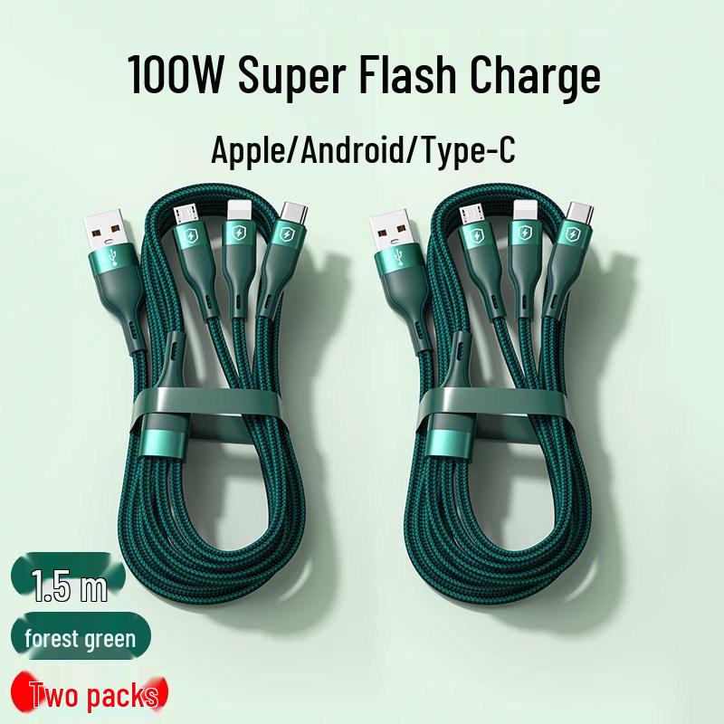 Fast Charging 3-in-1 Universal Multi-Head Phone Charger Cable