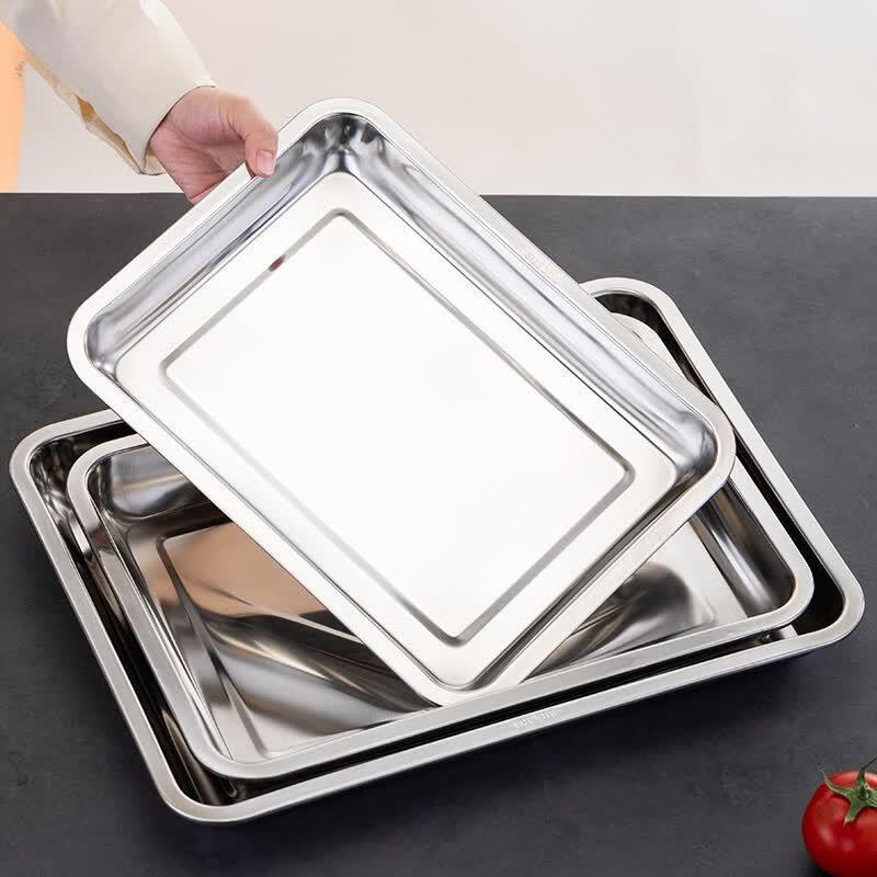 Rong Lv Thickened Stainless Steel Multi-purpose Square Tray