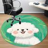 1pc Puppy Pet Office Round Area Rug,  Mat Suitable ForOffice, Under Office Chairs Bedroom Living Room Home Decor, Room Deco