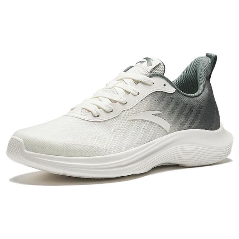 Anta Shock Absorbers With Slip Resistant And Abrasion Resistant Properties Low Top Running Shoes Men's Gray Green White Sneakers 912335503-4
