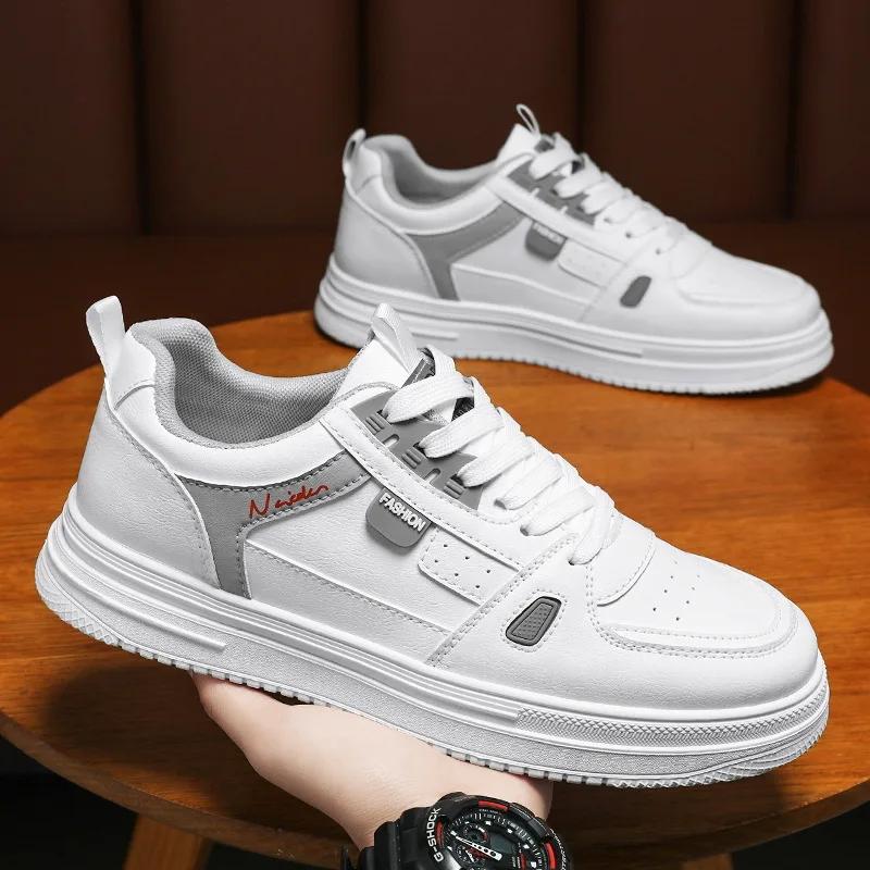 New Men's Casual Shoes for Men Lace-up Breathable Lightweight Walking Sneakers Hard-Wearing Non-Slip Platform Shoes Tenis