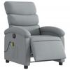 VidaXL Fauteuil de massage inclinable électrique gris clair tissu, fauteuil de massage électrique, fauteuil inclinable de 3203966