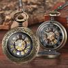 Steampunk Automatische Mechanische Skelett-Taschenuhren Herren Damen Retro Luxusmarke Handaufzug Halskette Tasche & Anhängerkette
