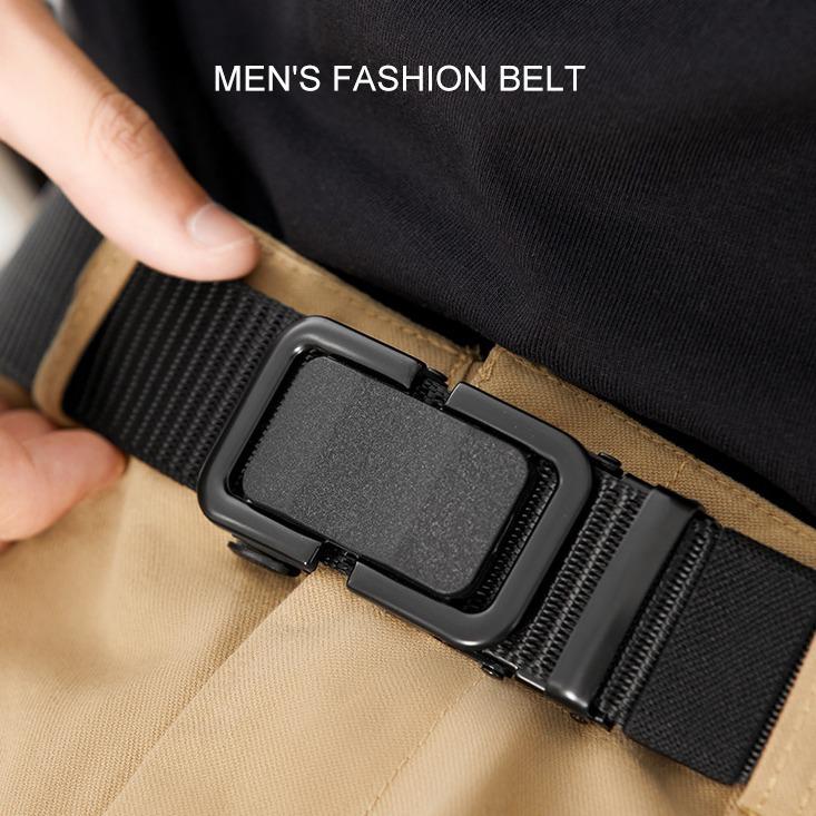 Toothless Nylon Canvas Belt Outdoor Simple Casual All-Match Men's Leather Belt Youth Belt