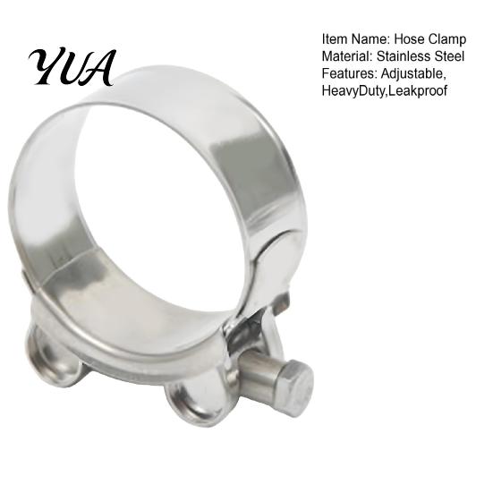 Auslaufsichere Schlauchschelle Edelstahlklemme, Verstellbarer Heavy-Duty-Clip, Metall in Industriequalität für Automobil-, Sanitär-, Gartenschlauchverbindungen