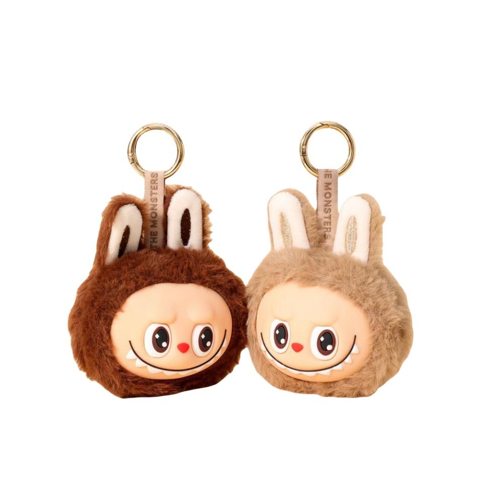 Vinyl Face Plush Small Head Pendant Cute Labubu Tide Play Schoolbag Pendant Gift