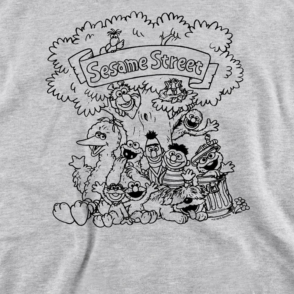 Sesame Street Unisex Adult Simple Street Characters Sweatshirt