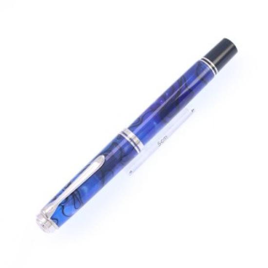 USED Pelikan Souverän M805 Blue Dunes Fountain Pen F Nib