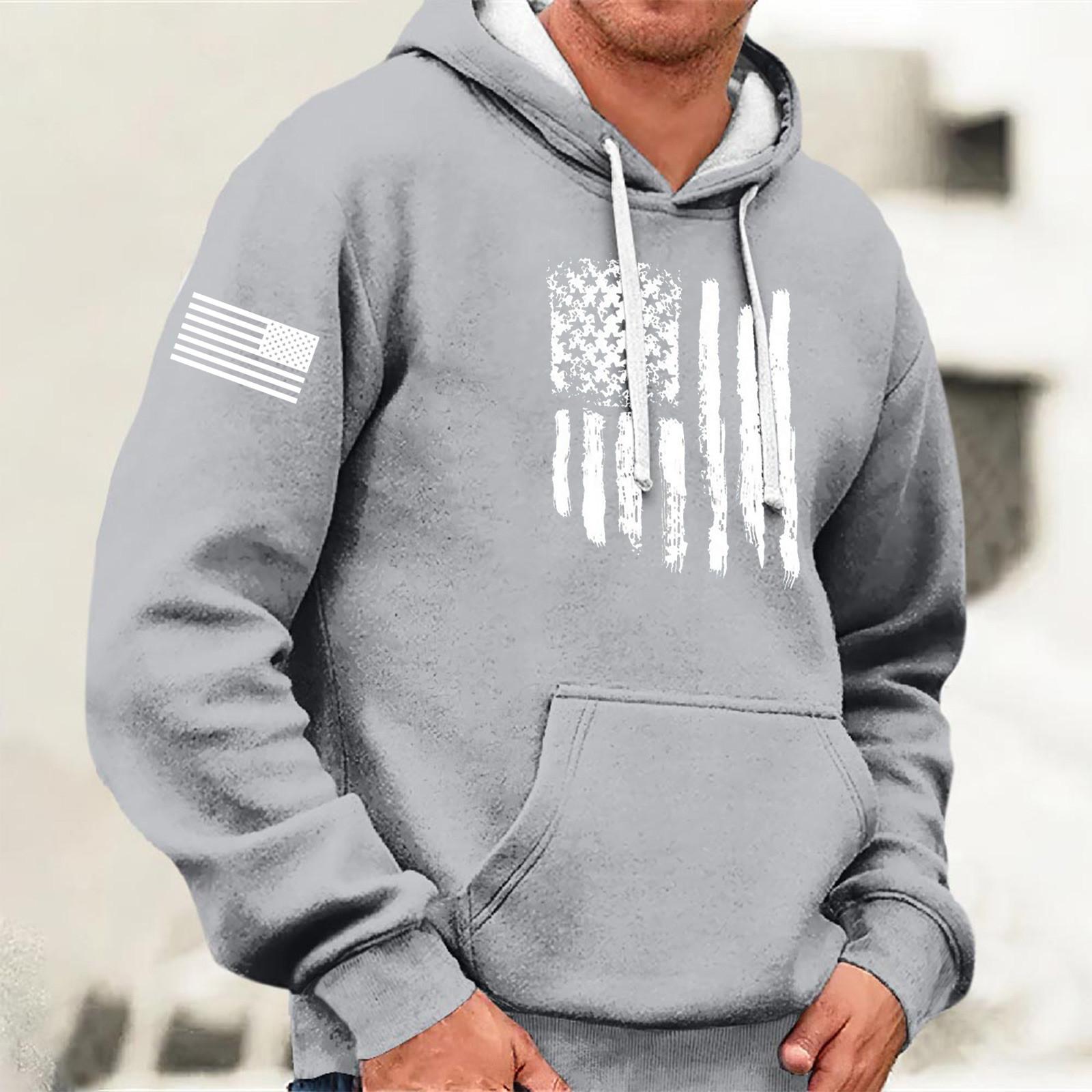 Модный свободный мужской и женский свитер с капюшоном с длинным рукавом и принтом XXL серый 2089₽