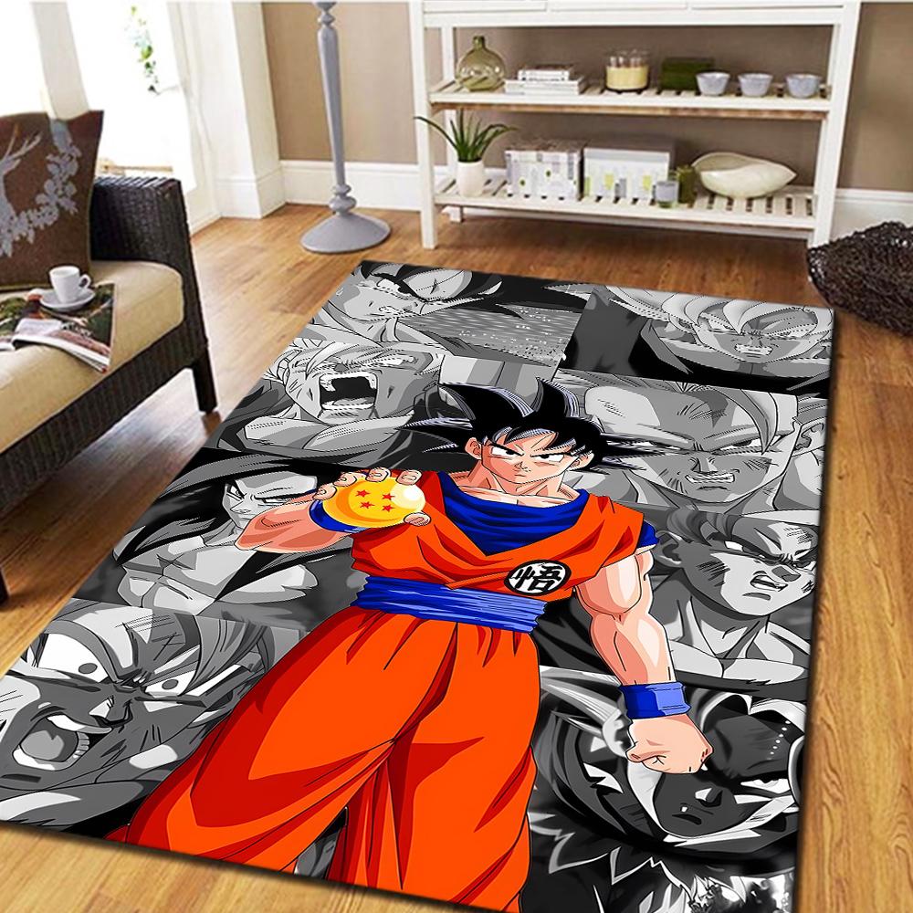 Son Goku Anime Carpet, Digital Printed Floor Mat for Living Room, Cool Movie Home Decor Rug, Mat -HYQ27