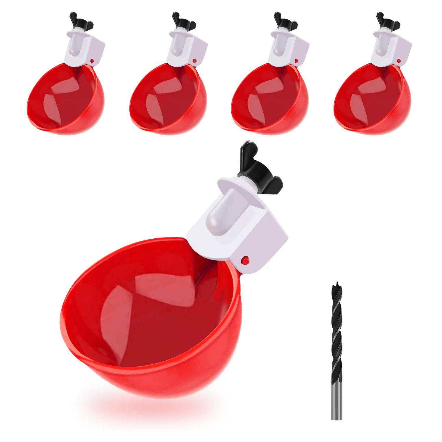 

Chicken Waterer Cups 5-20 Pcs Large Chicken Water Feeder Tee Fittings Poultry Waterer Suitable for Duck Chickens Goose Drinking